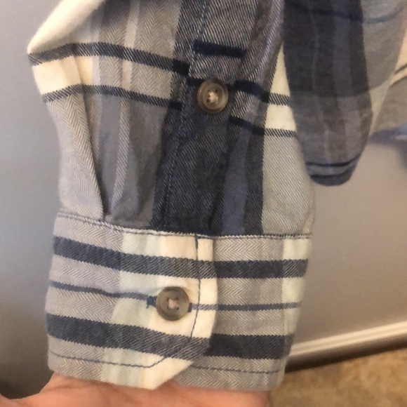 UNIVERSAL THREADS Button Down Blue & Gray Flannel/ Women's Size XXL "EUC" - Picture 9 of 11